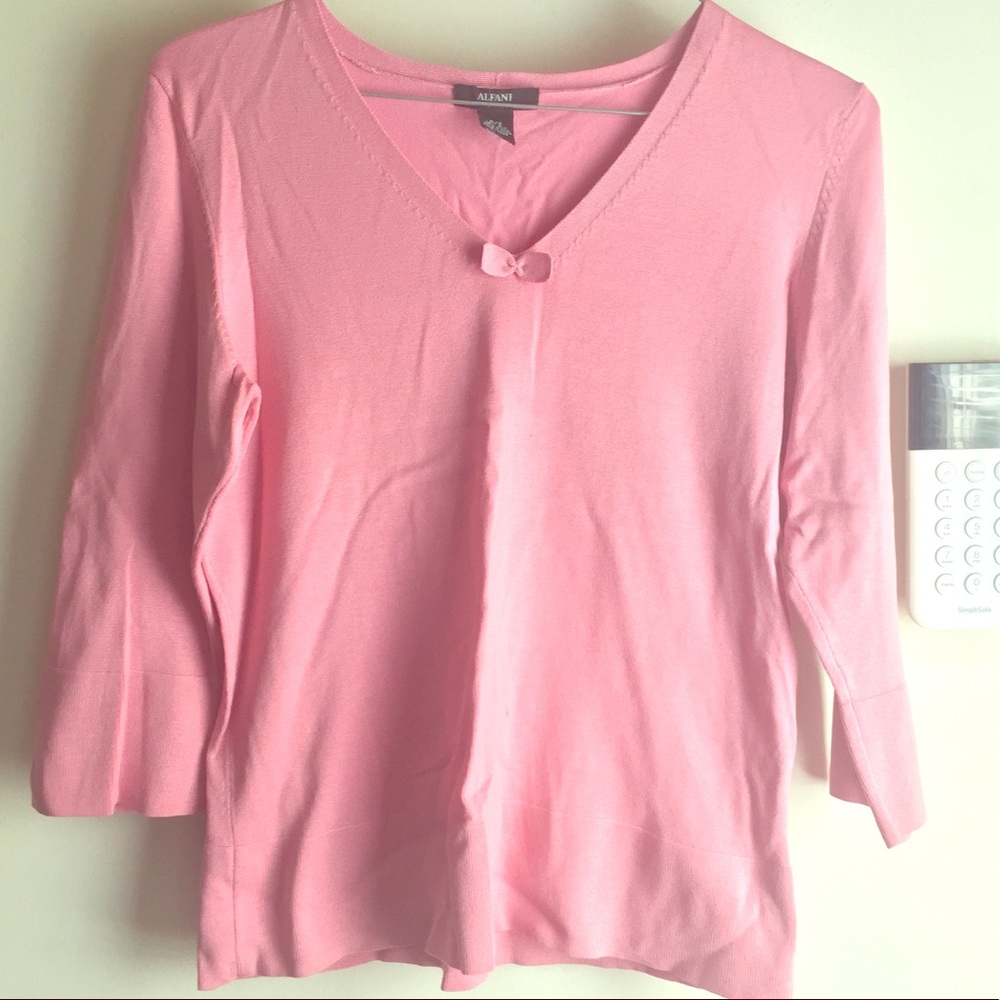 Alfani Petite - Womens Light Pink Blouse